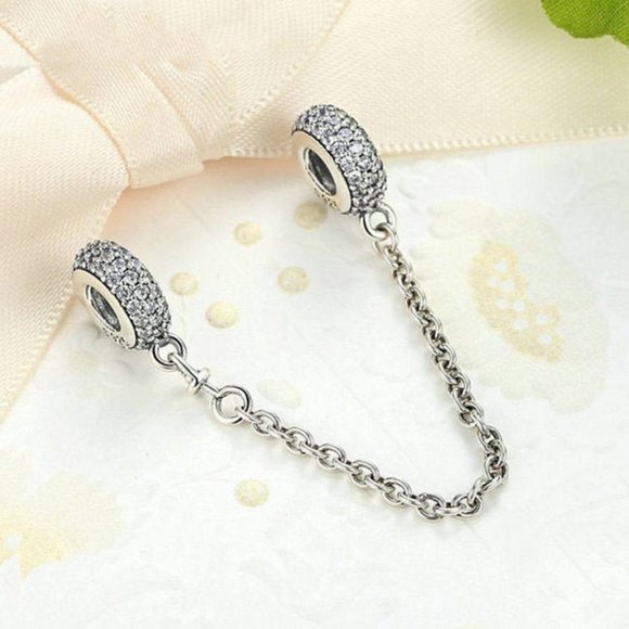 Pandora PAVE Inspiration SAFETY CHAIN #791736CZ - Picture 4 of 7